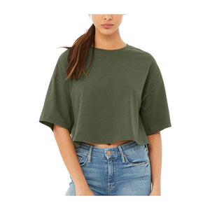 Shirt - Figs - Clover Crop Tee - Olive