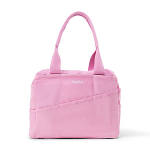 Pink artist project bag with 'Soolla' branding on a white background.
