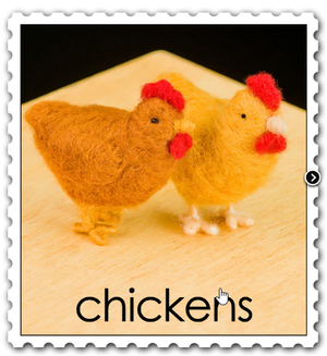 DIY - Needle Felting - Chickens (Wool Pets) Craft Kit