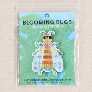 The Bee version of the Blooming Bugs kit by Benzie Design laid flat on a table in the packaging.