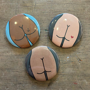 Magnet - 2.25 Inch Round - Butts - Various Styles