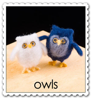 DIY - Needle Felting - Owls (Wool Pets) Craft Kit