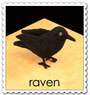 DIY - Needle Felting - Raven (Wool Pets) Craft Kit Bird