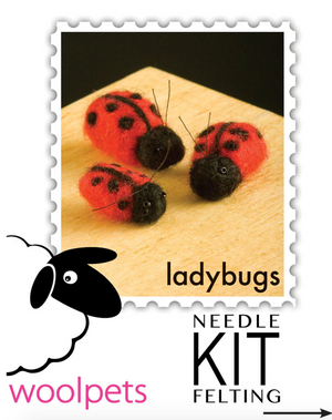 DIY - Needle Felting - Ladybugs And Bees (Wool Pets) Craft Kit Bumblebees