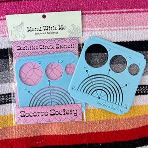 Craft Supply - Sashiko Circle Stencil - Light Blue (Socorro Society)