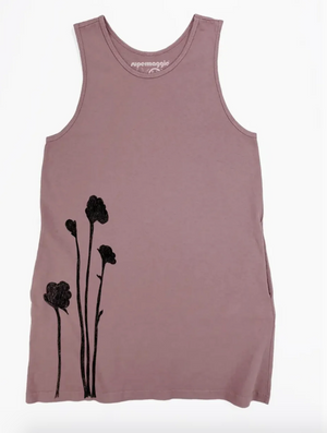 Dress - Shadow Flowers Poppy Pocket - Mauve (Supermaggie)