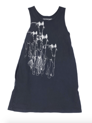 Dress - Horses Poppy Pocket (Supermaggie) Black