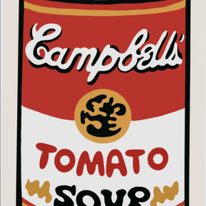 Sticker - Tomato Soup (Paint the Town by Numbers) Vinyl Andy Warhol Campbells