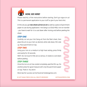 DIY - Iron On Art - Bacon And Egg Buddies (Hot Dang Press)