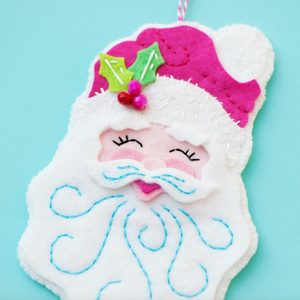 DIY - Sewing - Felt Ornament - Santa (Benzie Design)