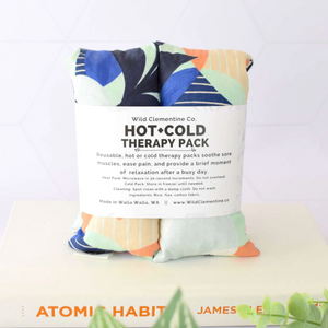 Neck Wrap - Hot + Cold Flaxseed Pack - Cabana Blue (Wild Clementine Co.)