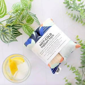 Neck Wrap - Hot + Cold Flaxseed Pack - Cabana Blue (Wild Clementine Co.)