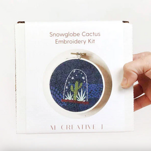 DIY - Embroidery - Snowglobe Cactus Kit