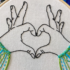 Embroidery Kit - Heart Hands Sampler