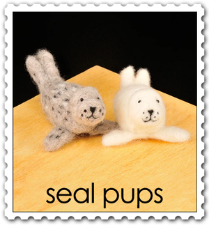 DIY - Needle Felting - Seal Pups (Wool Pets) Craft Kit