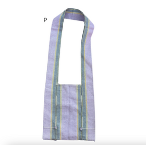 Bag option P with purple and green stripes and a thick handle.