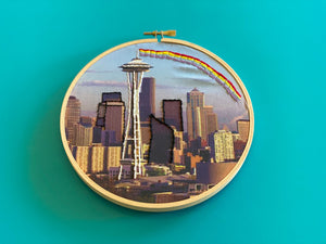 DIY Craft Kit - Embroidery - Seattle Skyline