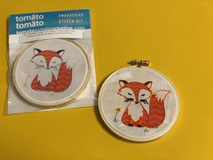 DIY Craft Kit: Fox Embroidery Kit