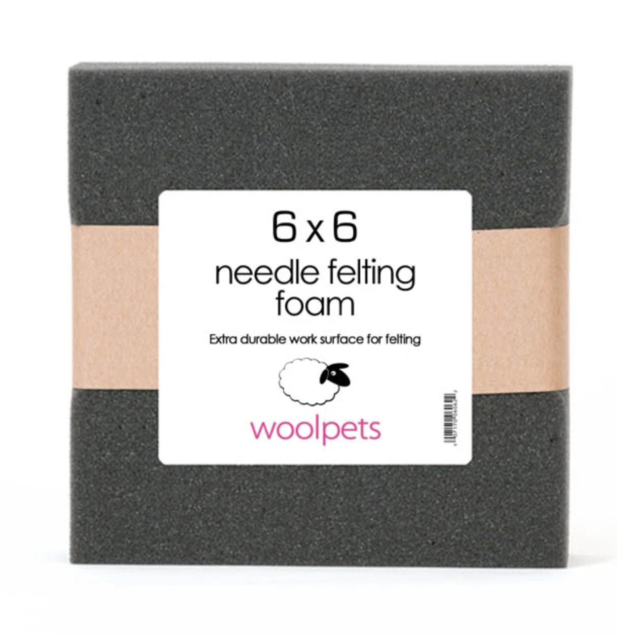 Craft Supply: 6x6 Needle Felting Charcoal Foam Pad