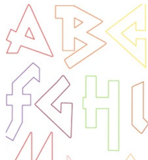 Craft Supply - Embroidery Pattern - Heavy Metal Alphabet