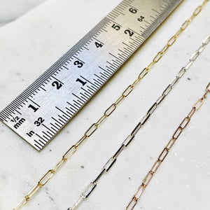 Surf Chain Anklet - sleek elongated oval chain ankle bracelet made to order - Foamy Wader