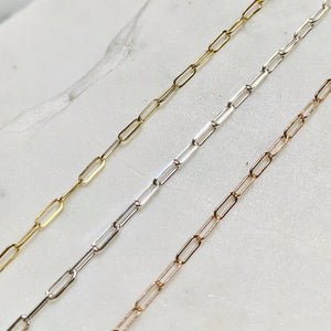 Surf Chain Anklet - sleek elongated oval chain ankle bracelet made to order - Foamy Wader