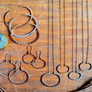 Canoe Cuff Bracelet - handmade 14K gold hammered oval cuff bracelet - Foamy Wader