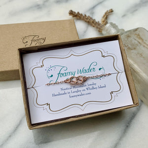 Sailor's Knot Bracelet - handmade nautical boating infinity knot bracelet - Foamy Wader