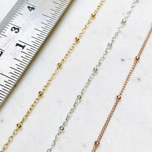 Satellite Chain Bracelet - floating dot bead chain bracelet made to order - Foamy Wader