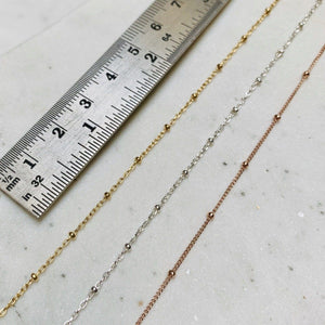 Satellite Chain Bracelet - floating dot bead chain bracelet made to order - Foamy Wader
