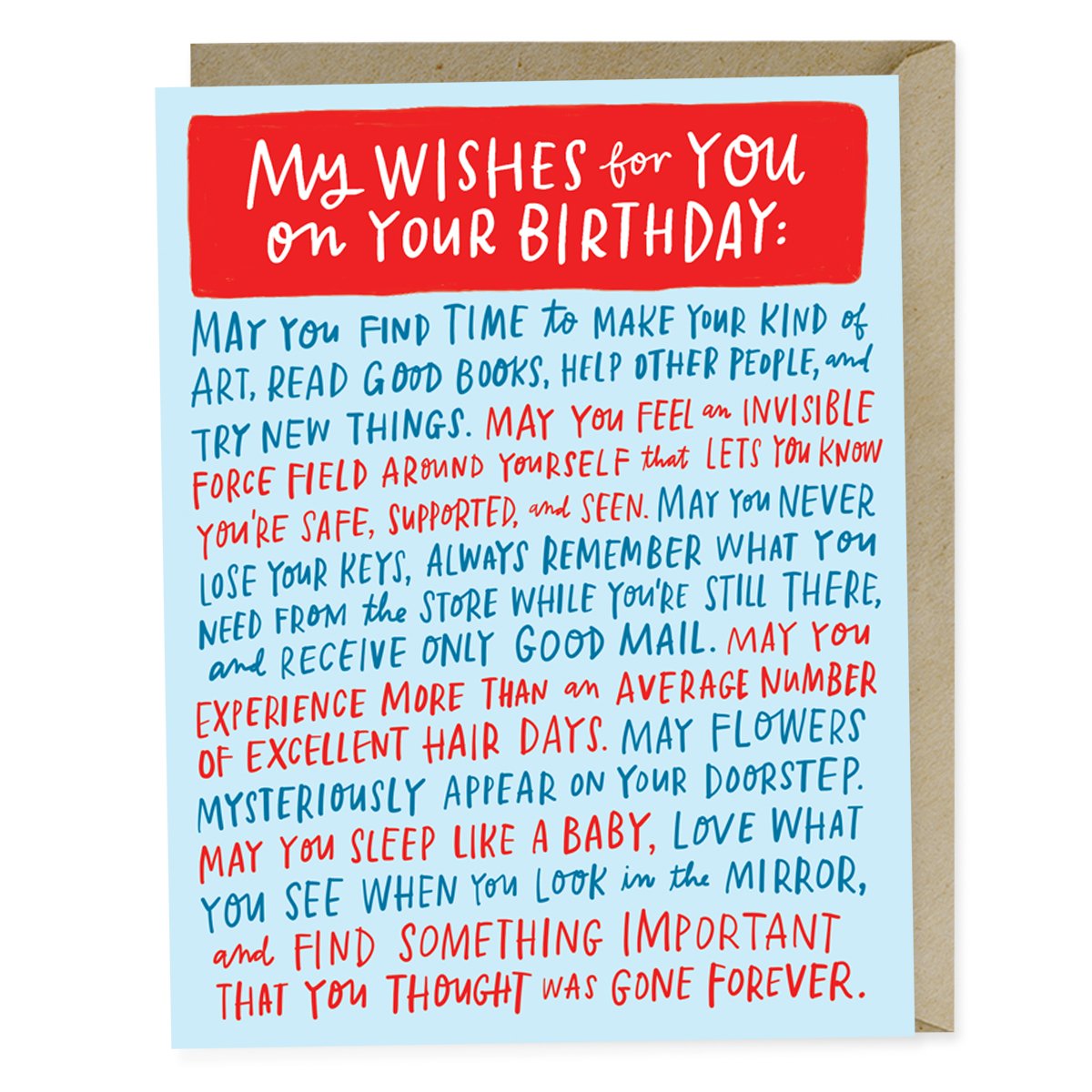 Card - My Wishes for You On Your Birthday