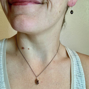 Silt Earrings - brown smoky quartz gemstone drop earrings - Foamy Wader