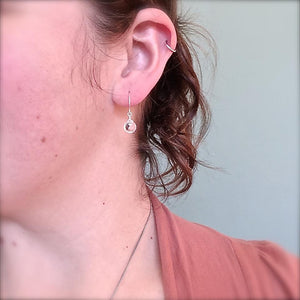 Tivoli Earrings - sparkly white topaz gemstone drop earrings - Foamy Wader