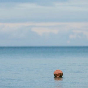 Buoy Necklace - handmade elongated hexagon silhouette charm necklace - Foamy Wader