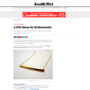 Custom Tiny Name Necklace - horizontal bar custom name necklace in gold, silver, rose gold - Foamy Wader