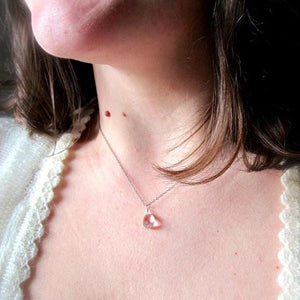 Lilac Necklace - pale purple ametrine gemstone solitaire necklace - Foamy Wader