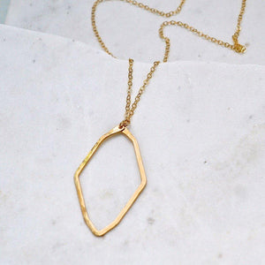 Polaris Necklace - handmade modern geometric north star pendant necklace - Foamy Wader