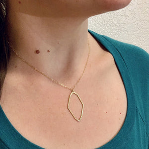 Polaris Necklace - handmade modern geometric north star pendant necklace - Foamy Wader