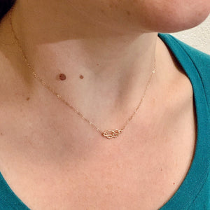 Sailor's Knot Necklace - handmade 14k gold nautical sailor's knot necklace - Foamy Wader