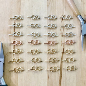 Sailor's Knot Necklace - handmade 14k gold nautical sailor's knot necklace - Foamy Wader