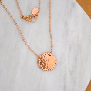 Speckle Necklace - handmade dappled disc shimmering medallion necklace - Foamy Wader