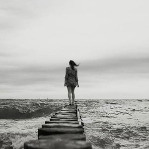 Sliver Ring - handmade thin stacking ring with dappled crescent face - Foamy Wader