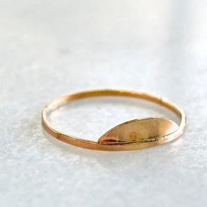 Sunrise Ring - handmade shimmering semi-circle sunrise stacking ring - Foamy Wader