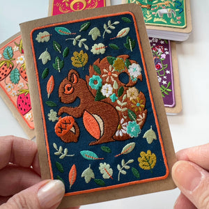 Notebook - Squirrel Embroidery