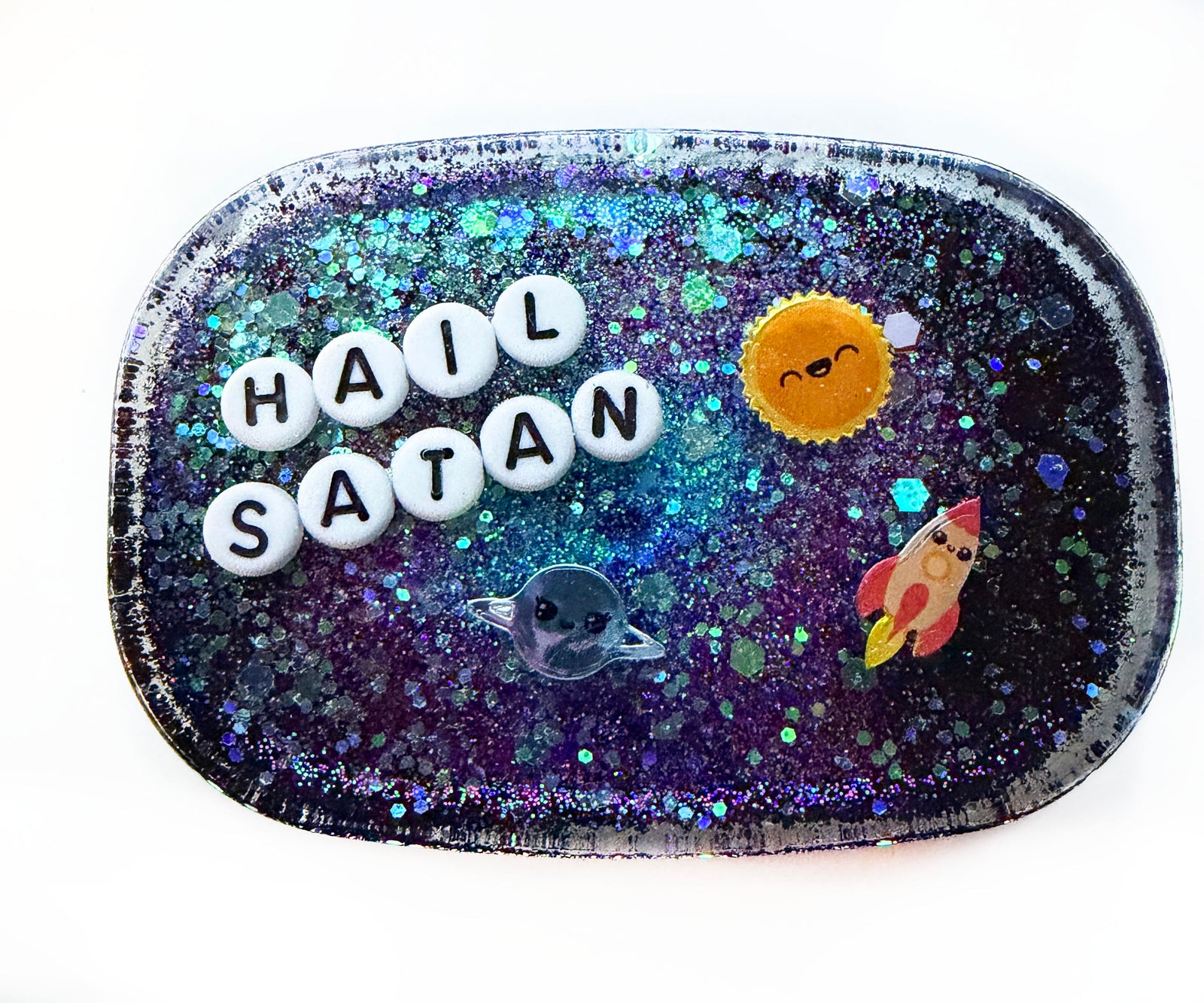 Hail Satan (Small) - Shower Art - READY TO SHIP
