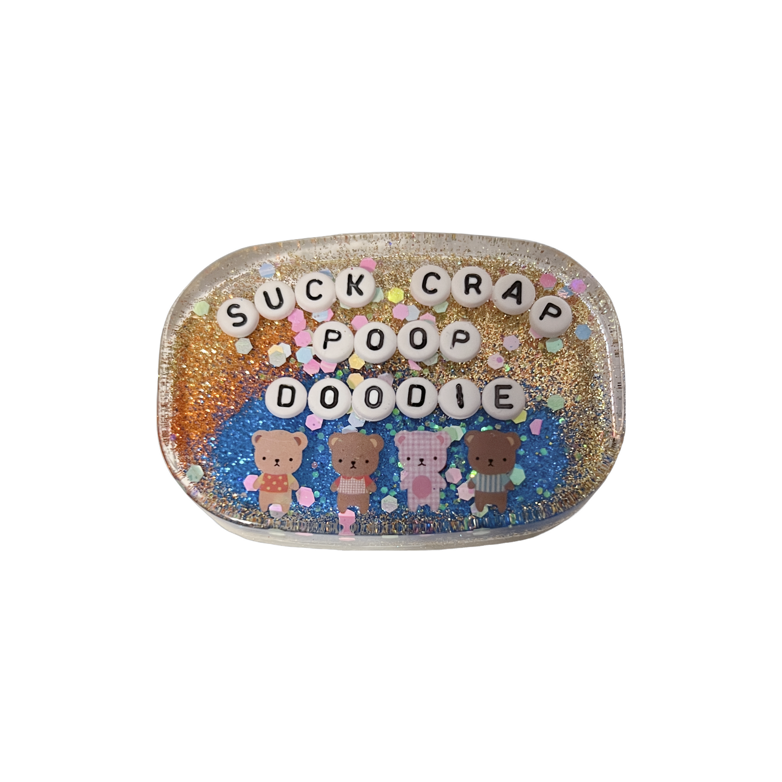 Suck Crap Poop Doodie - Shower Art - READY TO SHIP