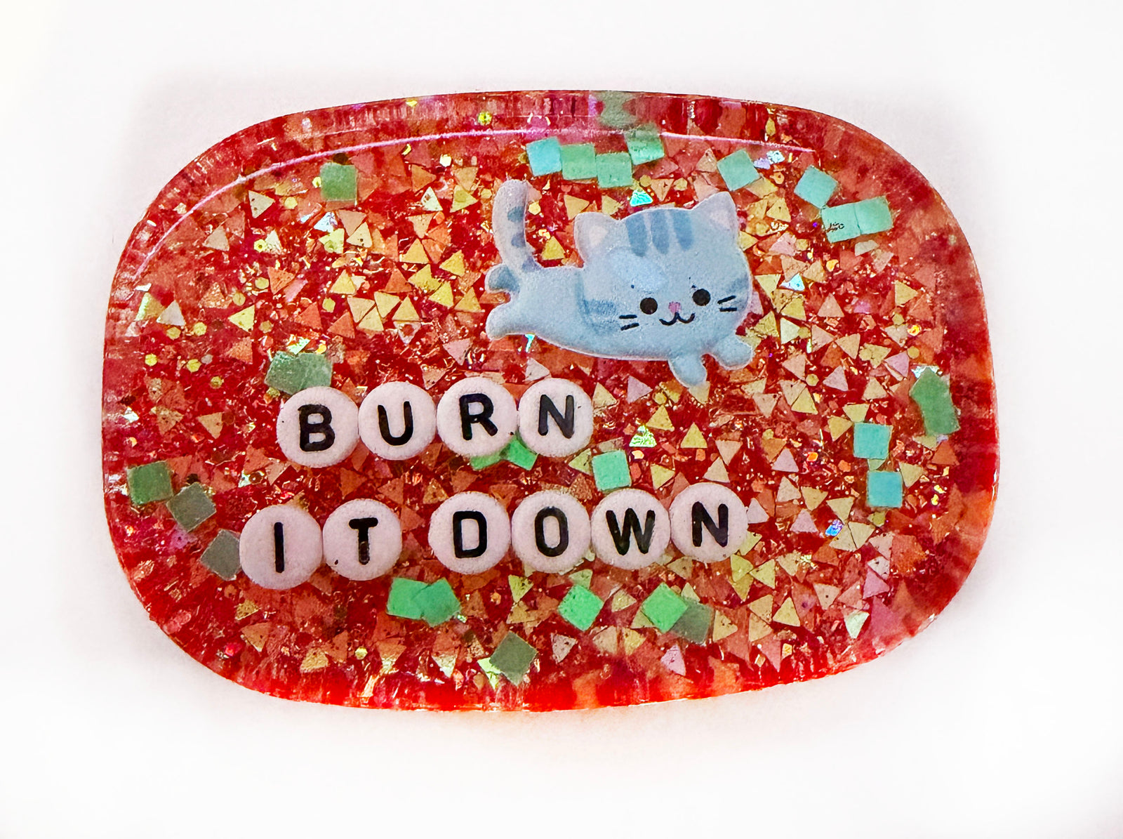 Burn It Down - Small Shower Art - READY TO SHIP