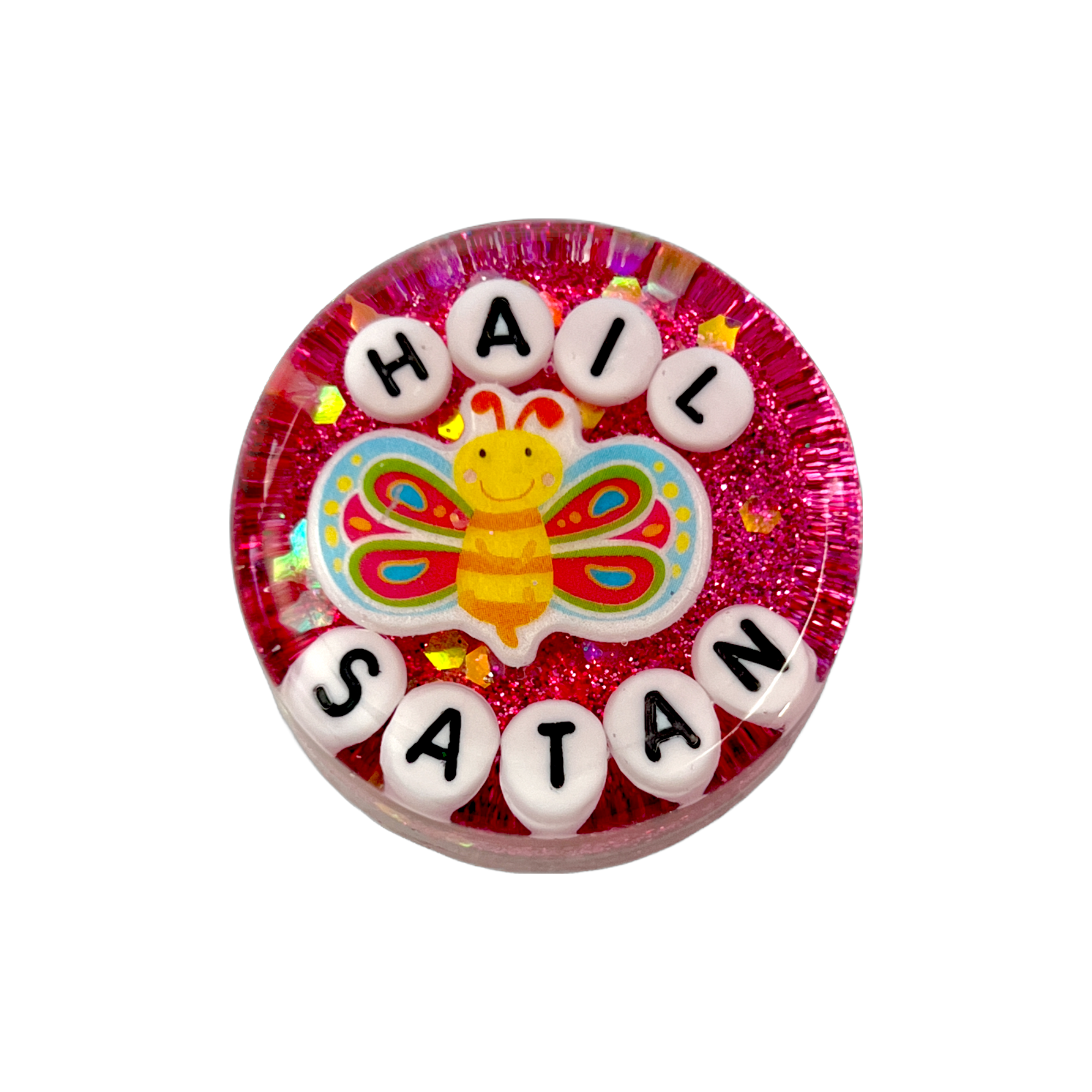 Hail Satan - Mini Shower Art - READY TO SHIP