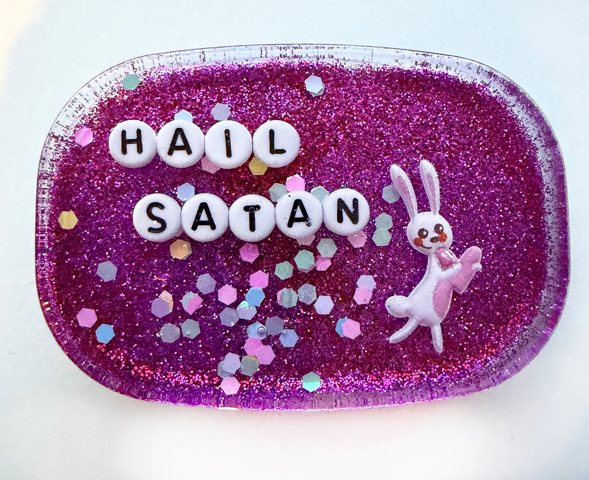 Hail Satan (Small) - Shower Art - READY TO SHIP