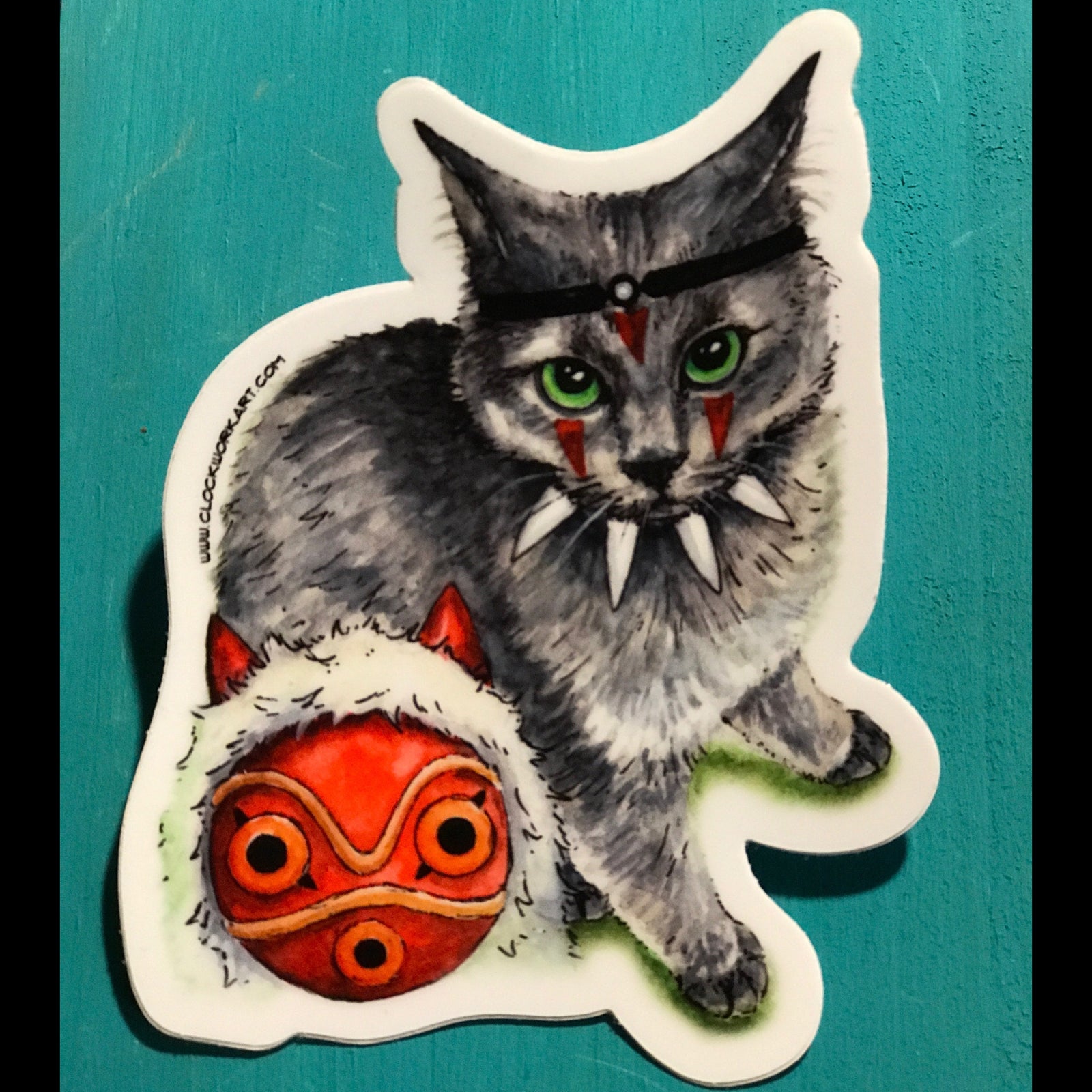 Sticker - Warrior Princess Kitten (Clockwork Art / Braden Duncan)